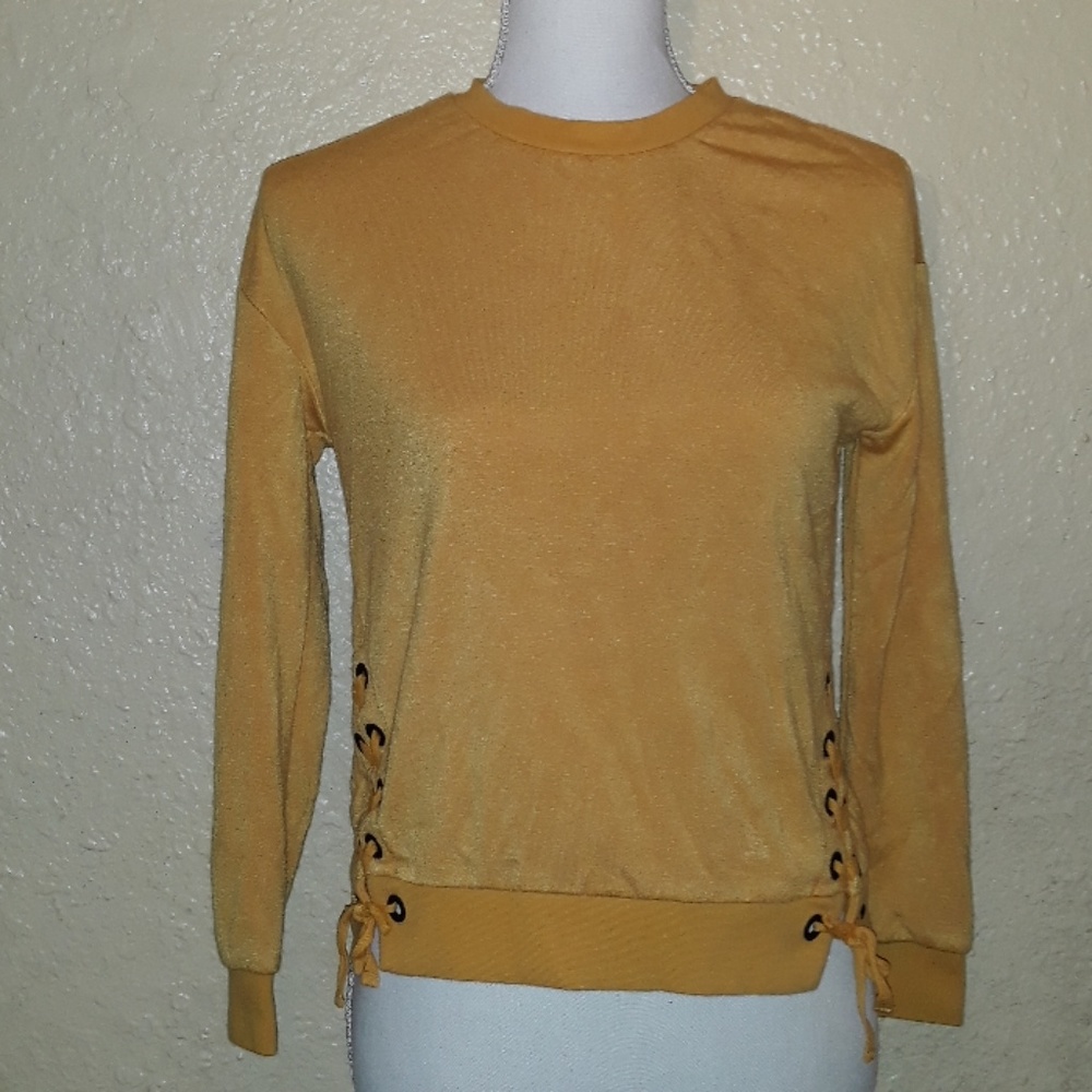 Art Class yellow sweater Girl Large 10/12